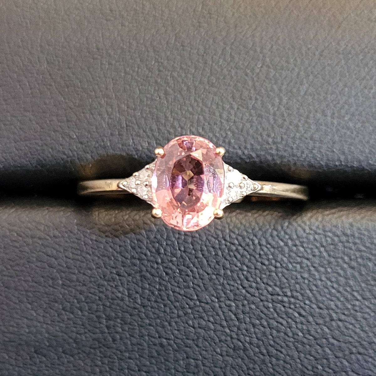 Secondhand 9ct Pink Tourmaline & Diamond Ring