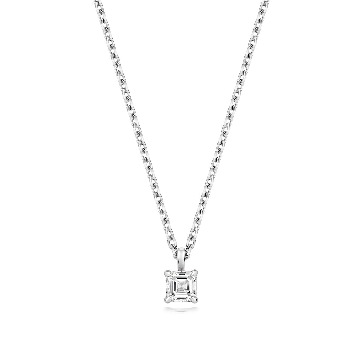 Sterling Silver & Lab Grown Diamond Pendant Necklace
