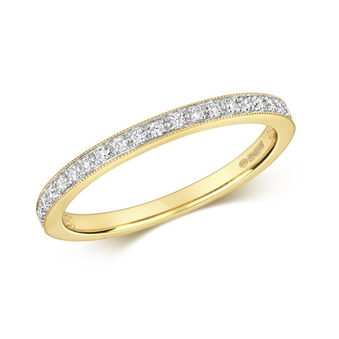 Dainty 9ct Yellow Gold Diamond Eternity Ring