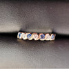 Secondhand 9ct Sapphire & Diamond Half Eternity Ring