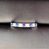 Secondhand 18ct White Gold Sapphire & Diamond Half Eternity Ring
