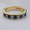 9ct Yellow Gold Sapphire & Diamonds Eternity Ring