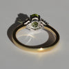 9ct Yellow Gold Peridot & Diamond Ring
