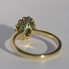 9ct Yellow Gold Emerald & Diamond Oval Cluster Ring