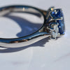 18ct White Gold Sapphire & Diamond Trilogy Ring