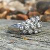 Platinum Diamond Honeycomb Ring