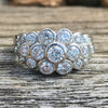 Platinum Diamond Honeycomb Ring
