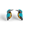 Sterling Silver Kingfisher Stud Earrings
