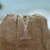 Handmade Silver Small Hayling Island Outline Pendant