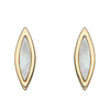 9ct Yellow Gold Mother Pearl Stud Earrings