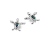 Sterling Silver & Paua Shell Turtle Earrings