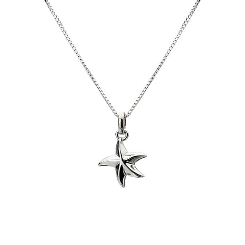 Sterling Silver Small Starfish Pendant Necklace