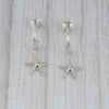 Sterling Silver Starfish Half Hoop Earrings