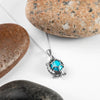 Sterling Silver and Turquoise Tortoise Necklace