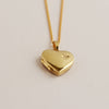 9ct Yellow Gold & Diamond Heart Locket Necklace