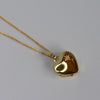 9ct Yellow Gold & Diamond Heart Locket Necklace